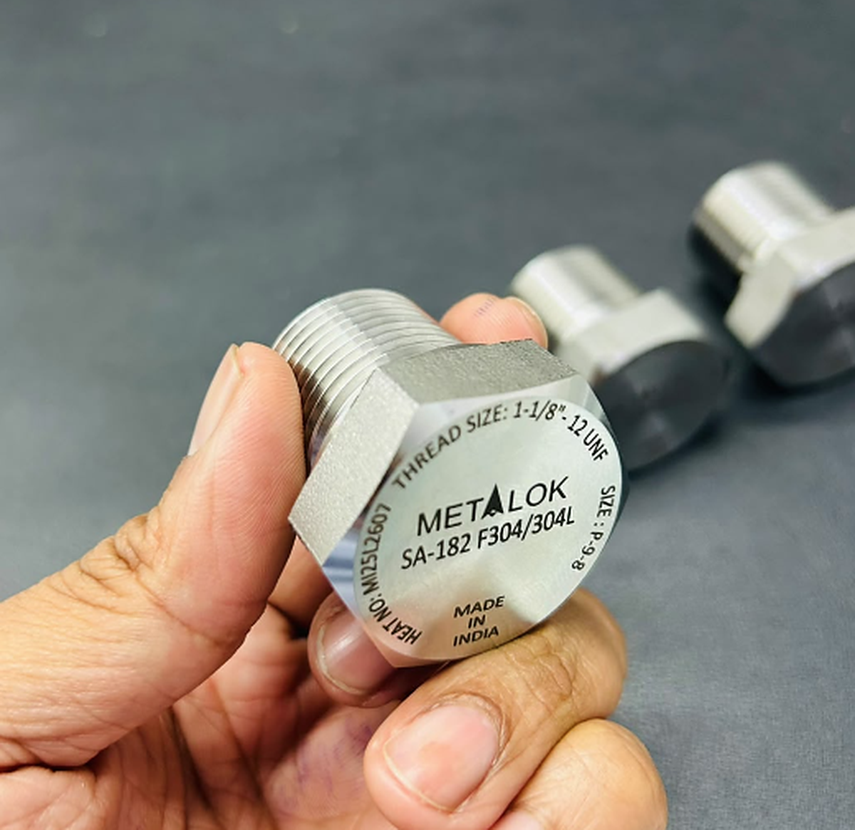 Metalok header plug laser marking